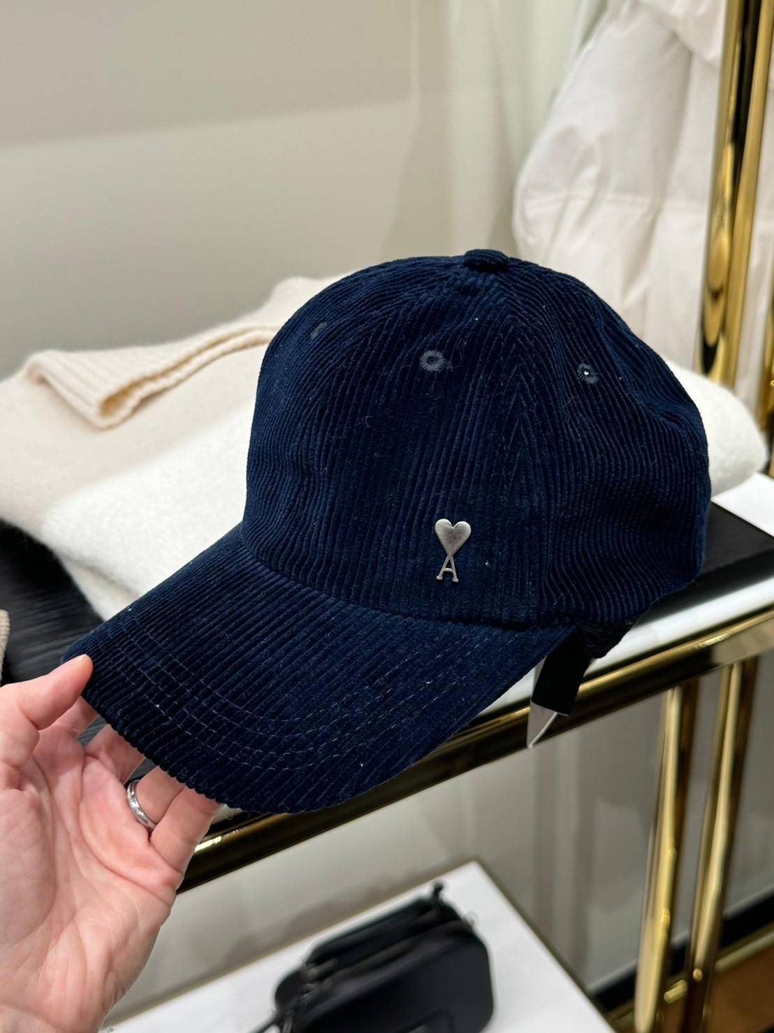AMI Paris 燈芯絨棒球帽
