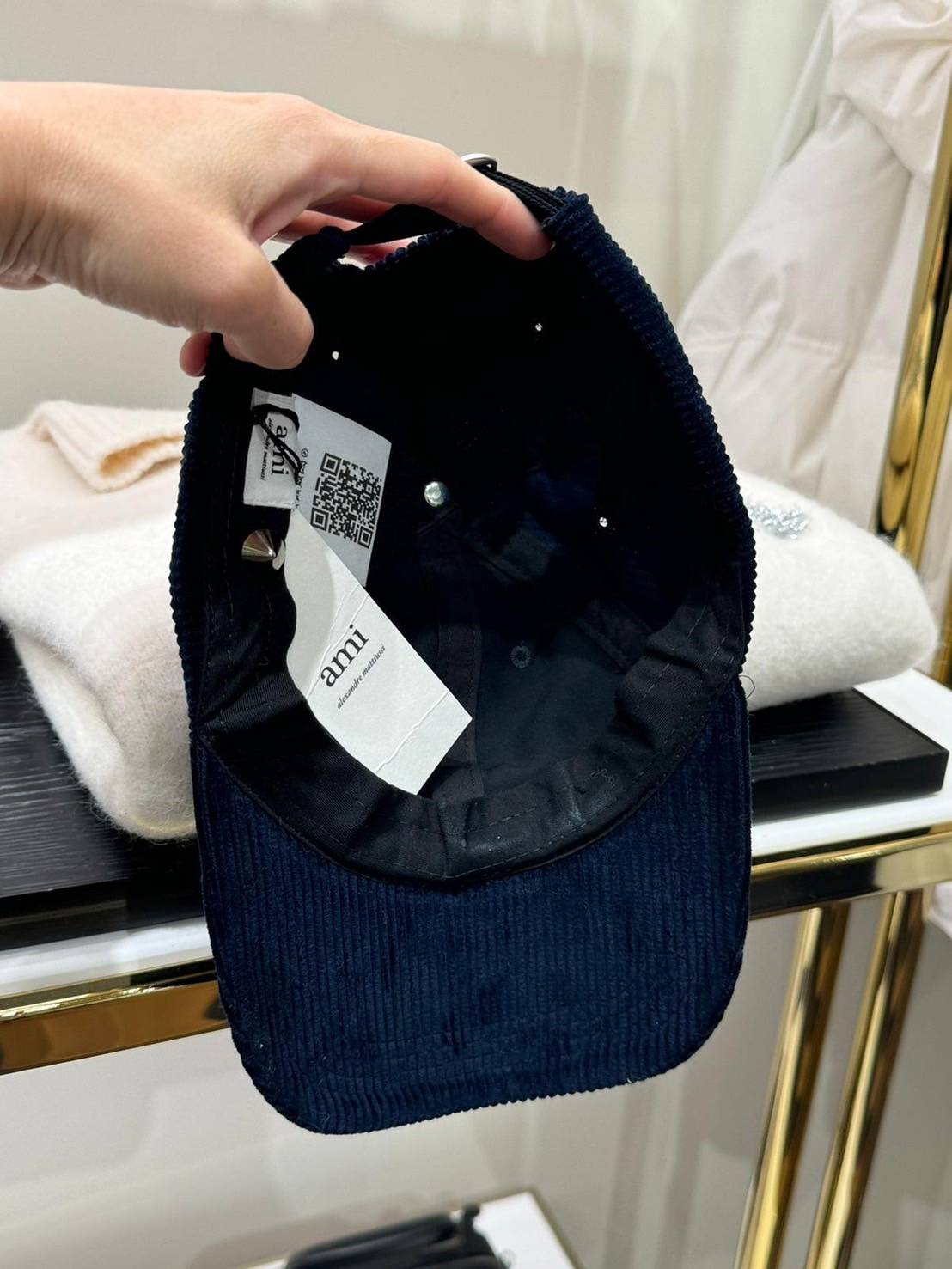 AMI Paris 燈芯絨棒球帽