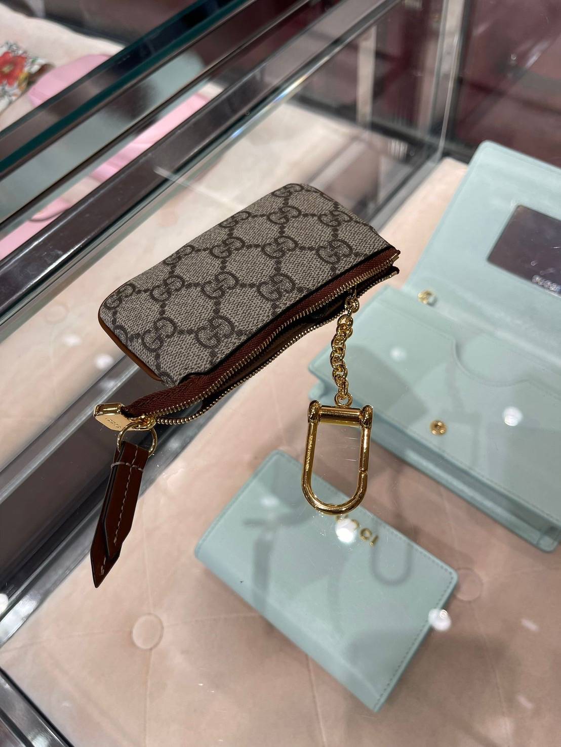 Gucci GG Supreme 經典花紋鑰匙包