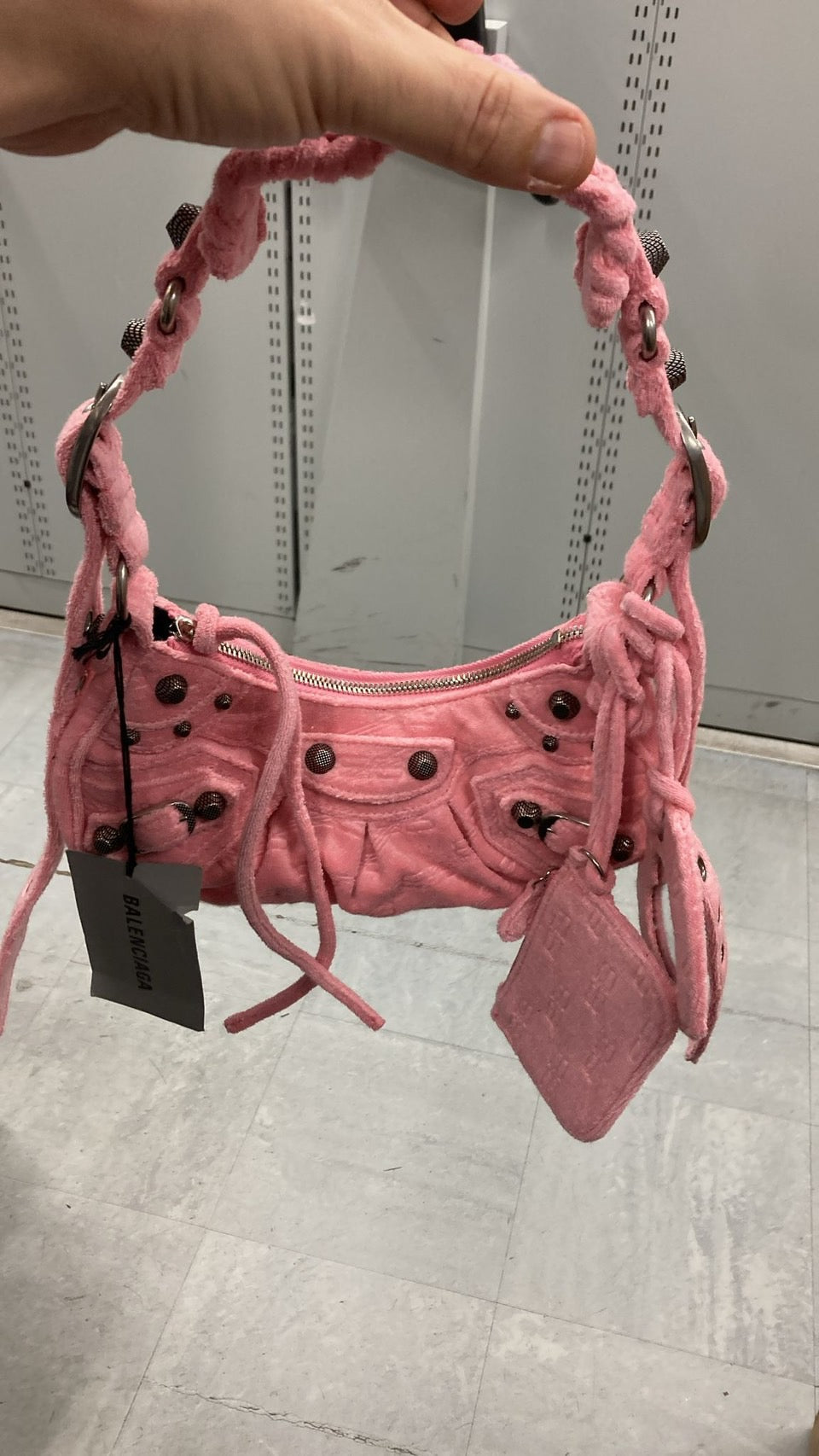 Balenciaga 巴黎世家 天鵝絨單肩包