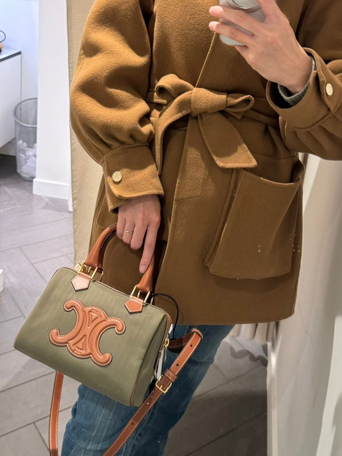 Celine 布面手提包