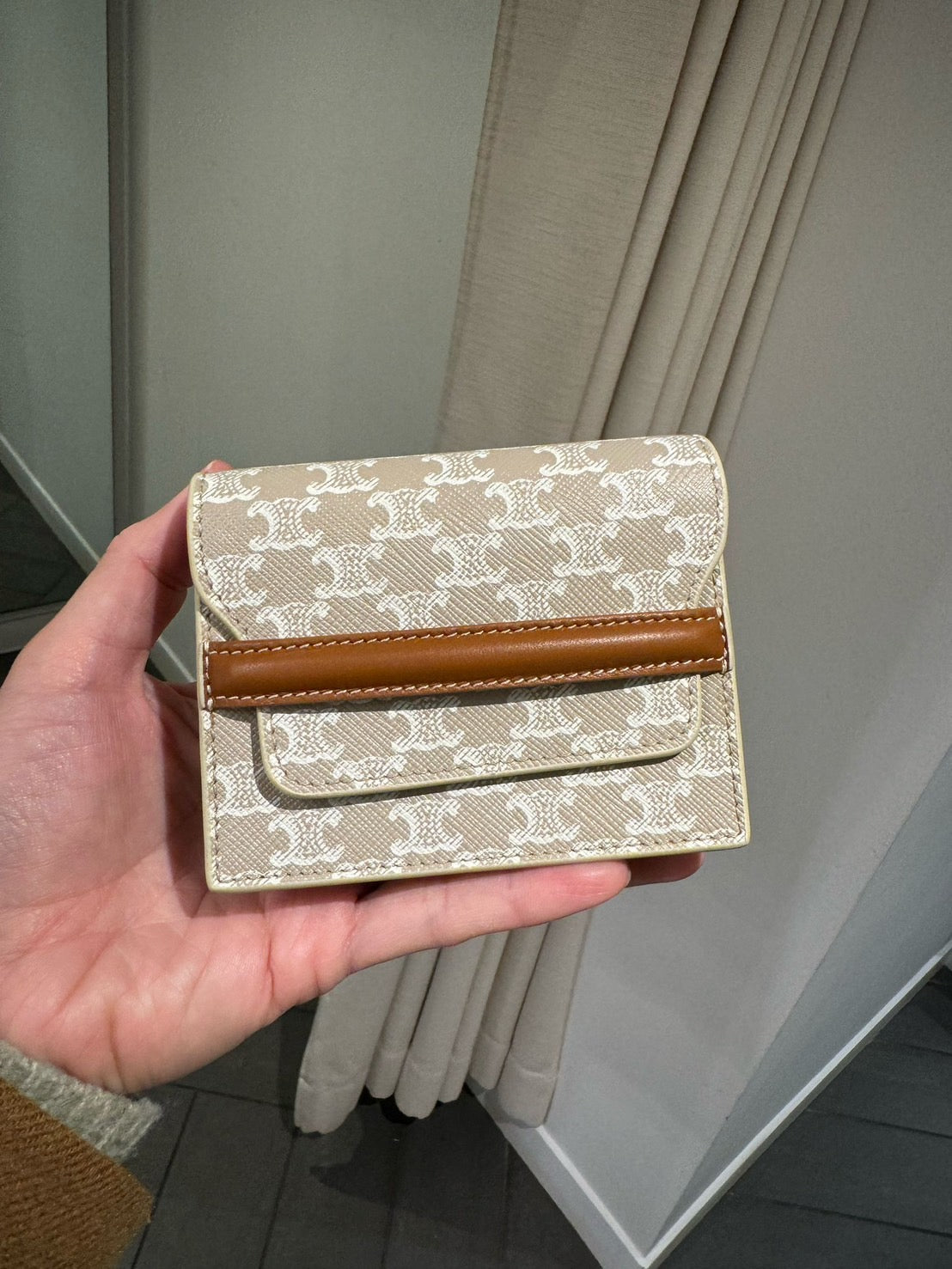 CELINE Triomphe 帆布名片夾