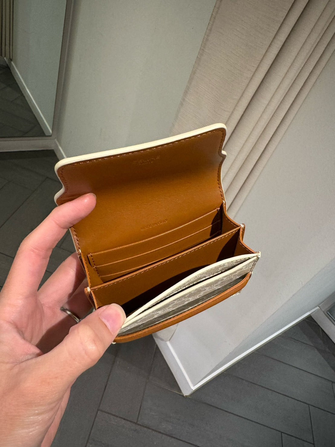 CELINE Triomphe 帆布名片夾