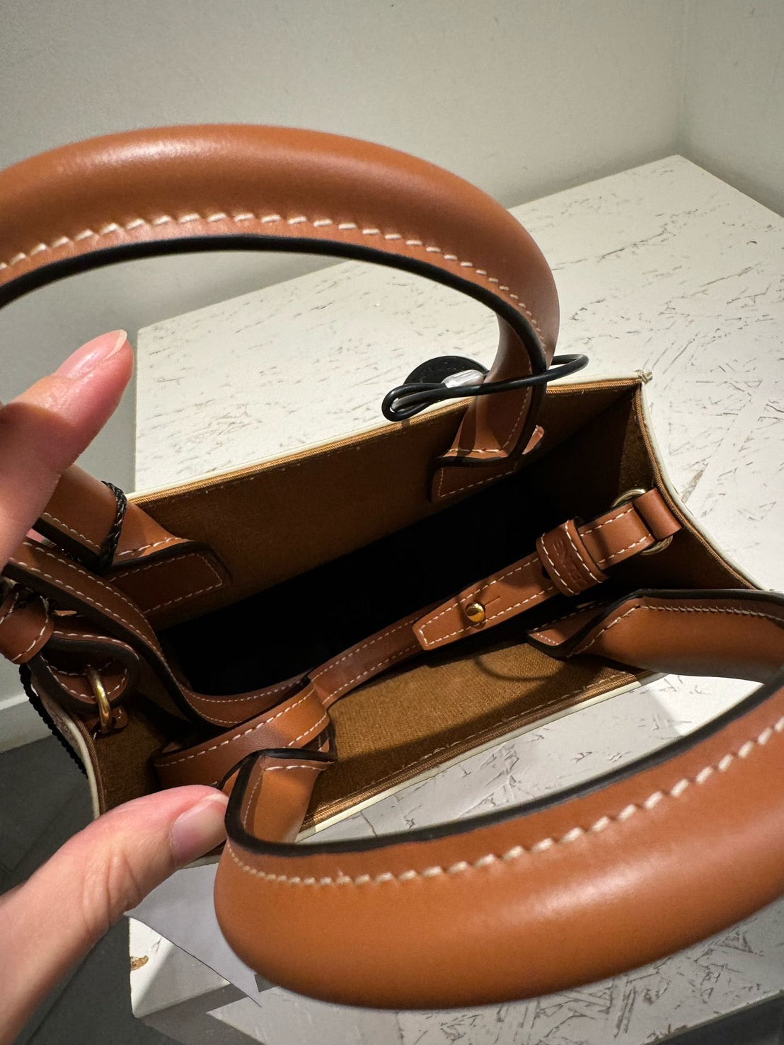Celine Triomphe 塗層帆布垂直托特包