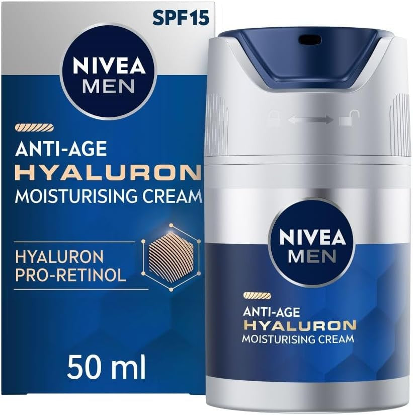 NIVEA 妮維雅男士抗老玻尿酸 SPF15 保濕霜(50ml)