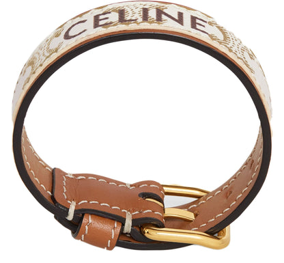 Celine Triomphe 帆布皮革手鍊