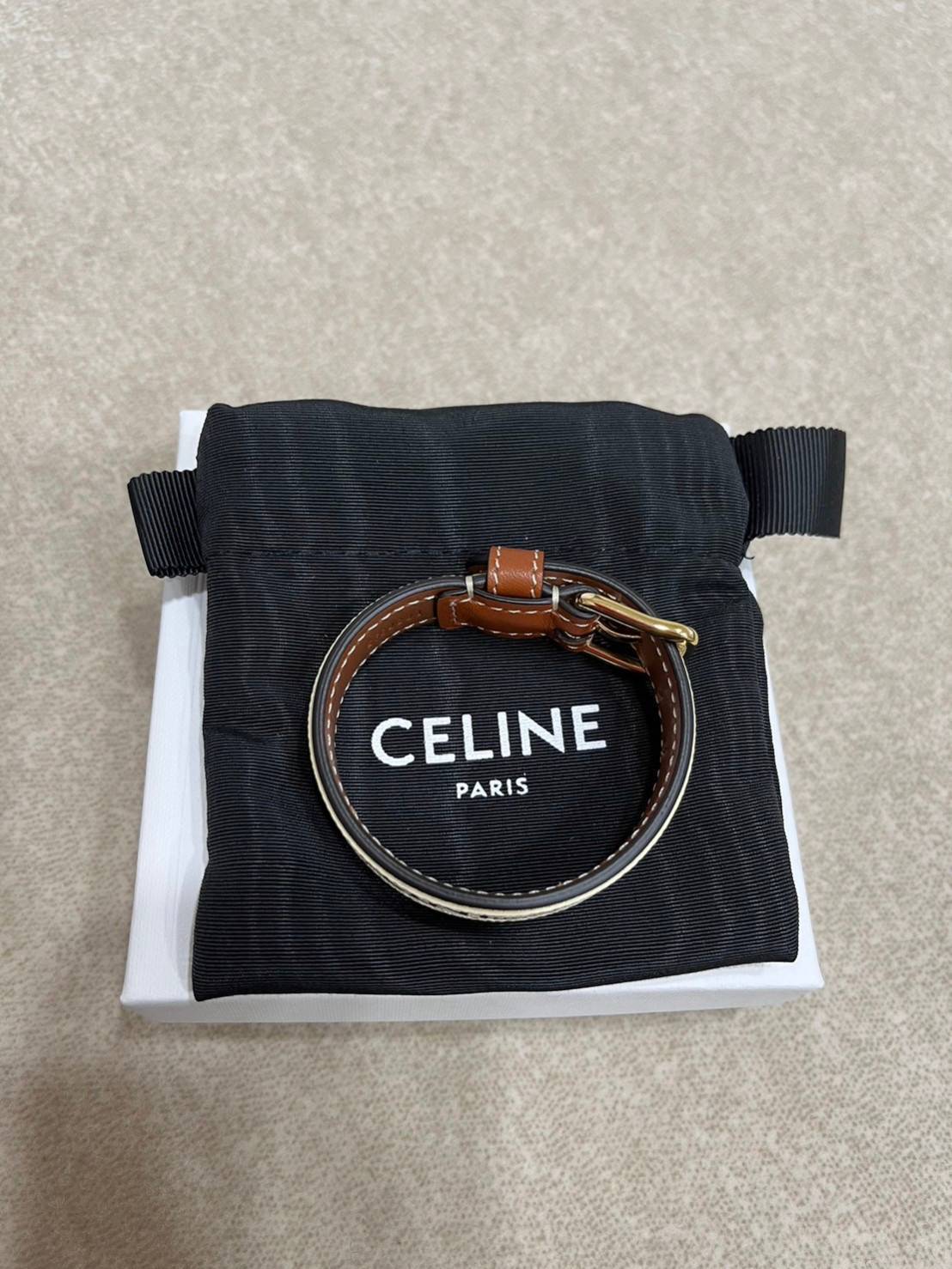 Celine Triomphe 帆布皮革手鍊