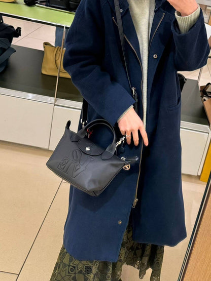 Longchamp x Robert Indiana LOVE迷你牛皮手提包