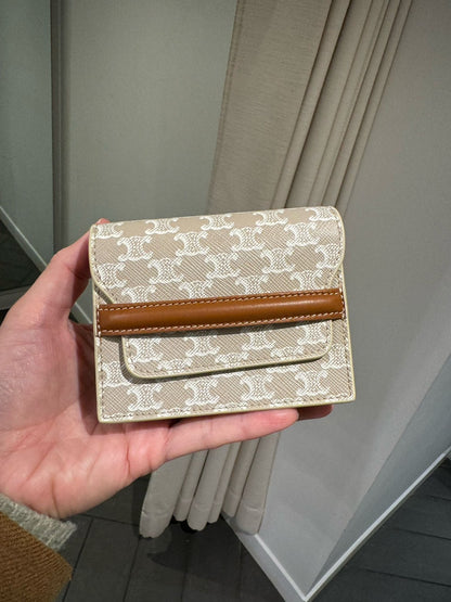 CELINE Triomphe 帆布名片夾